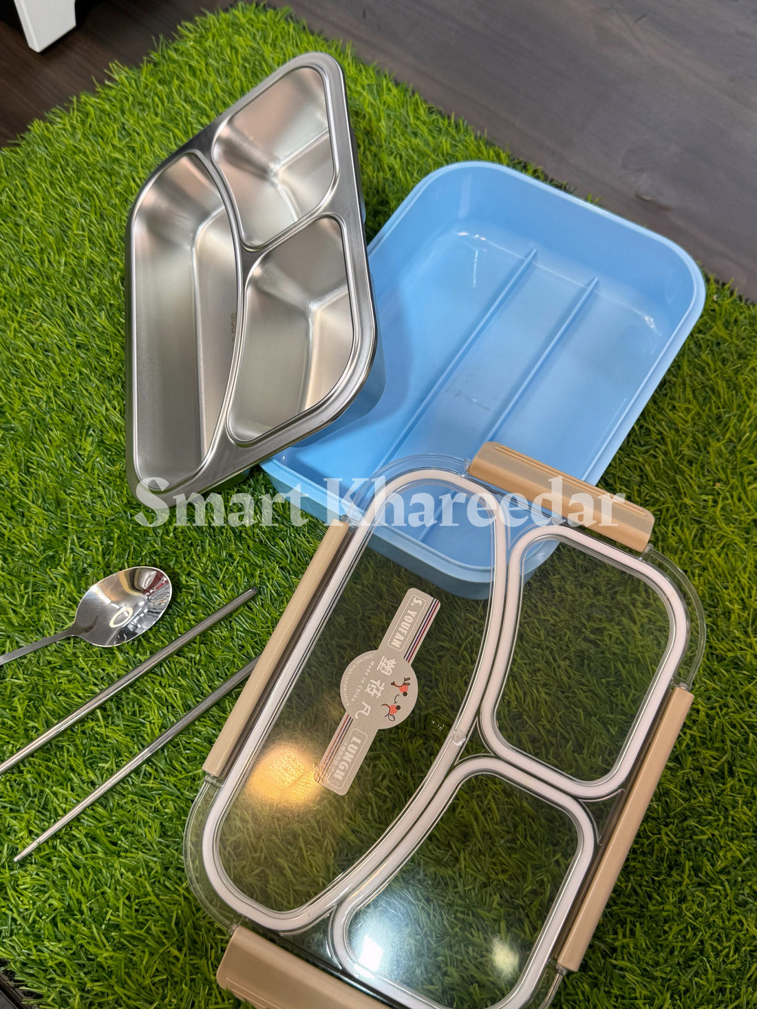 Banto 3 Section Separate Isolation Airtight Hot&Cool Lunch Box - Tiffin Box