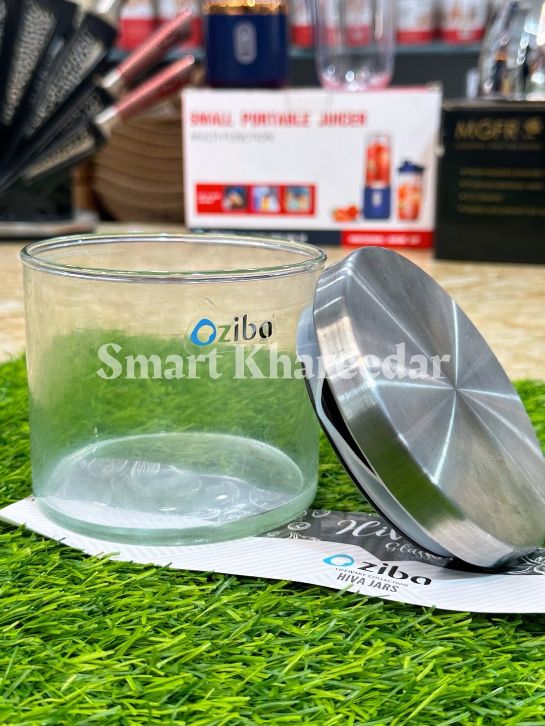 Ziba Airtight 1/2kg Glass Jar with Steel Lid