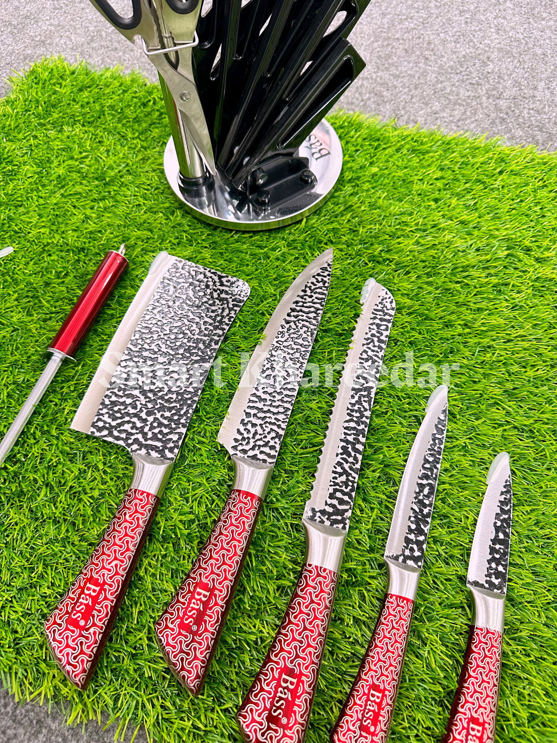 Bass all in one KNIFE set with stand - Smart Khareedar