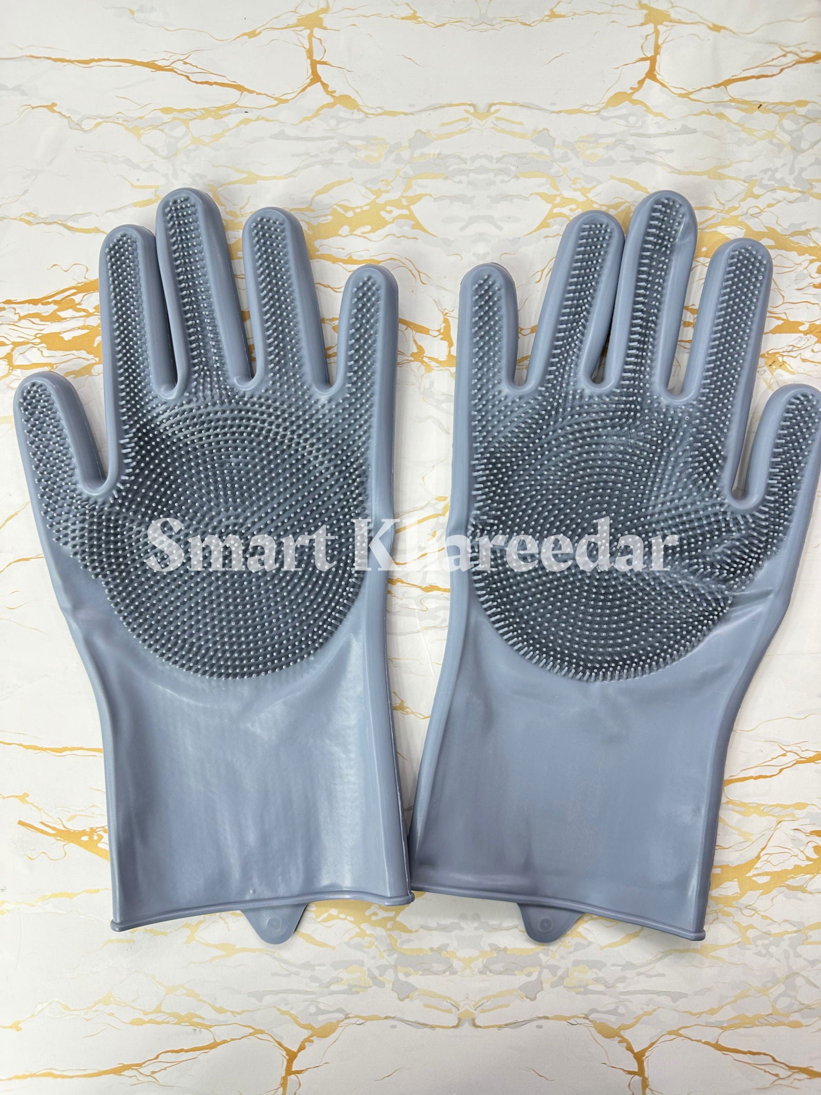 Big Silicon Washing Gloves Pair - Smart Khareedar