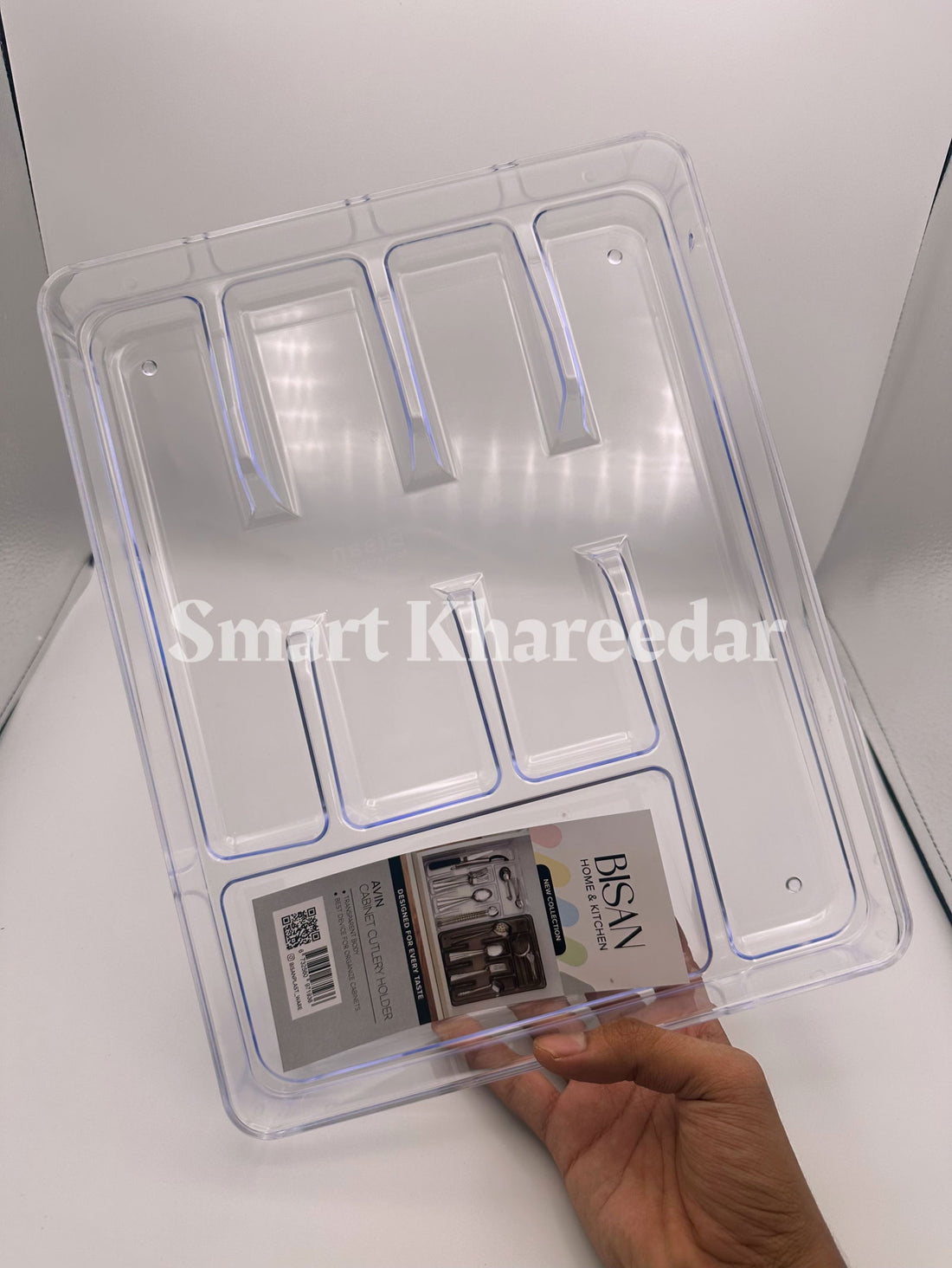 Bisan Acrylic Cutlery Holder Tray [Spoon Organizer] - Smart Khareedar