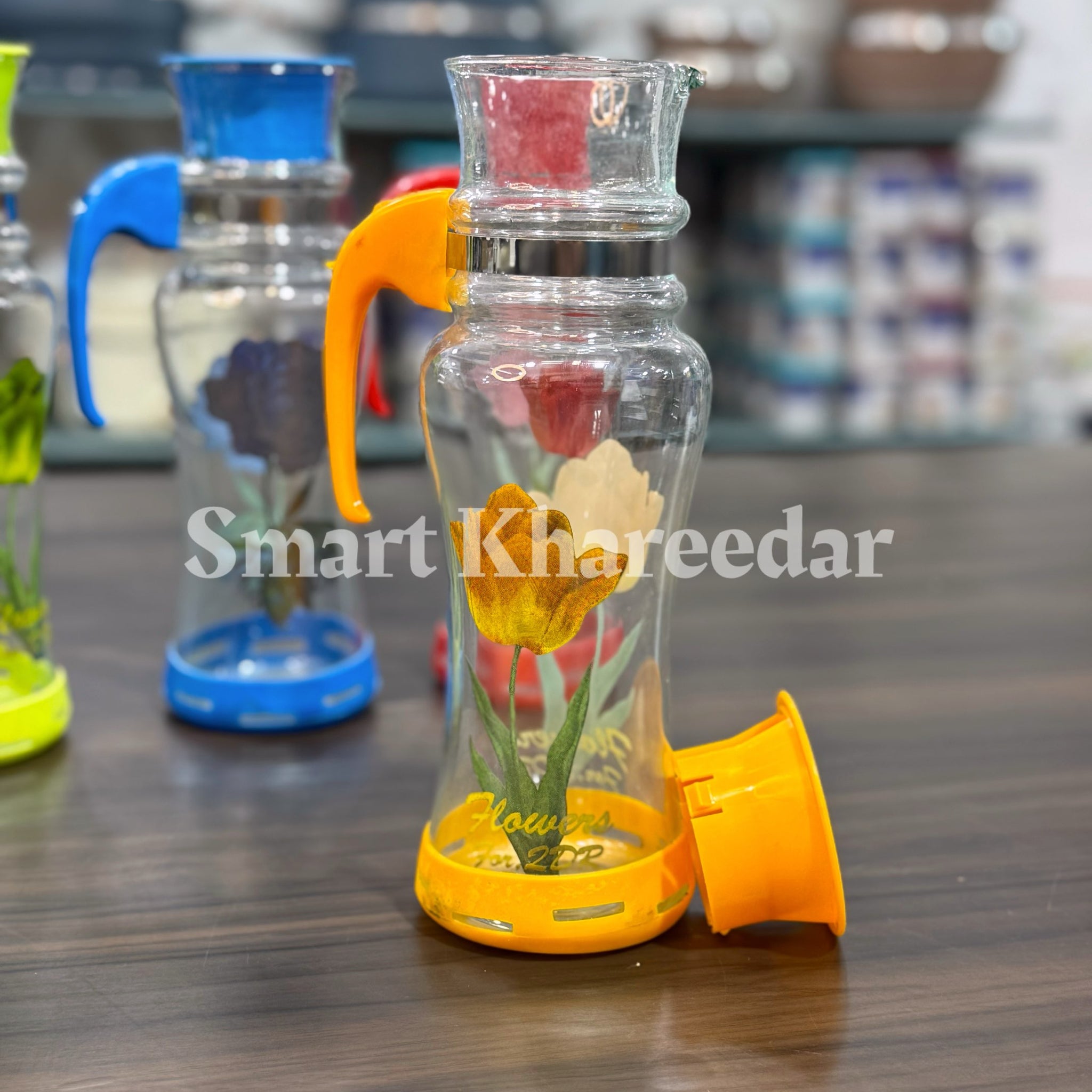 1L Stylish Glass Oil Jug with Lid