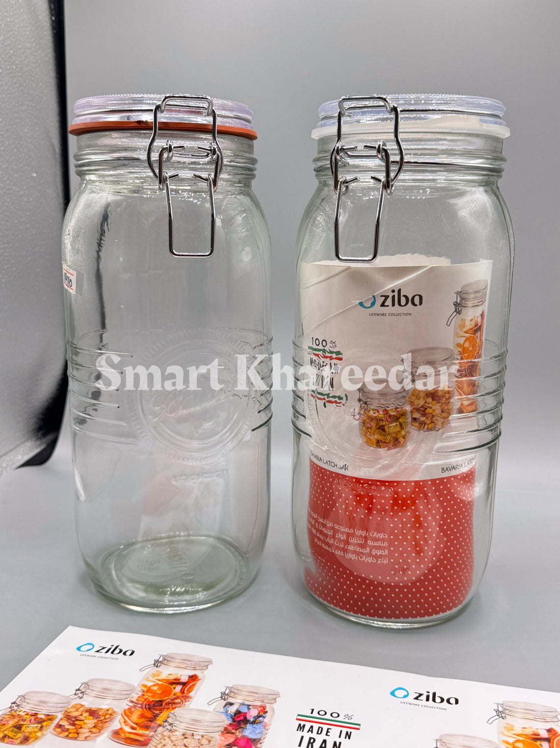 Ziba 3kg Glass Bavaria Latch Jar - Steel Lock