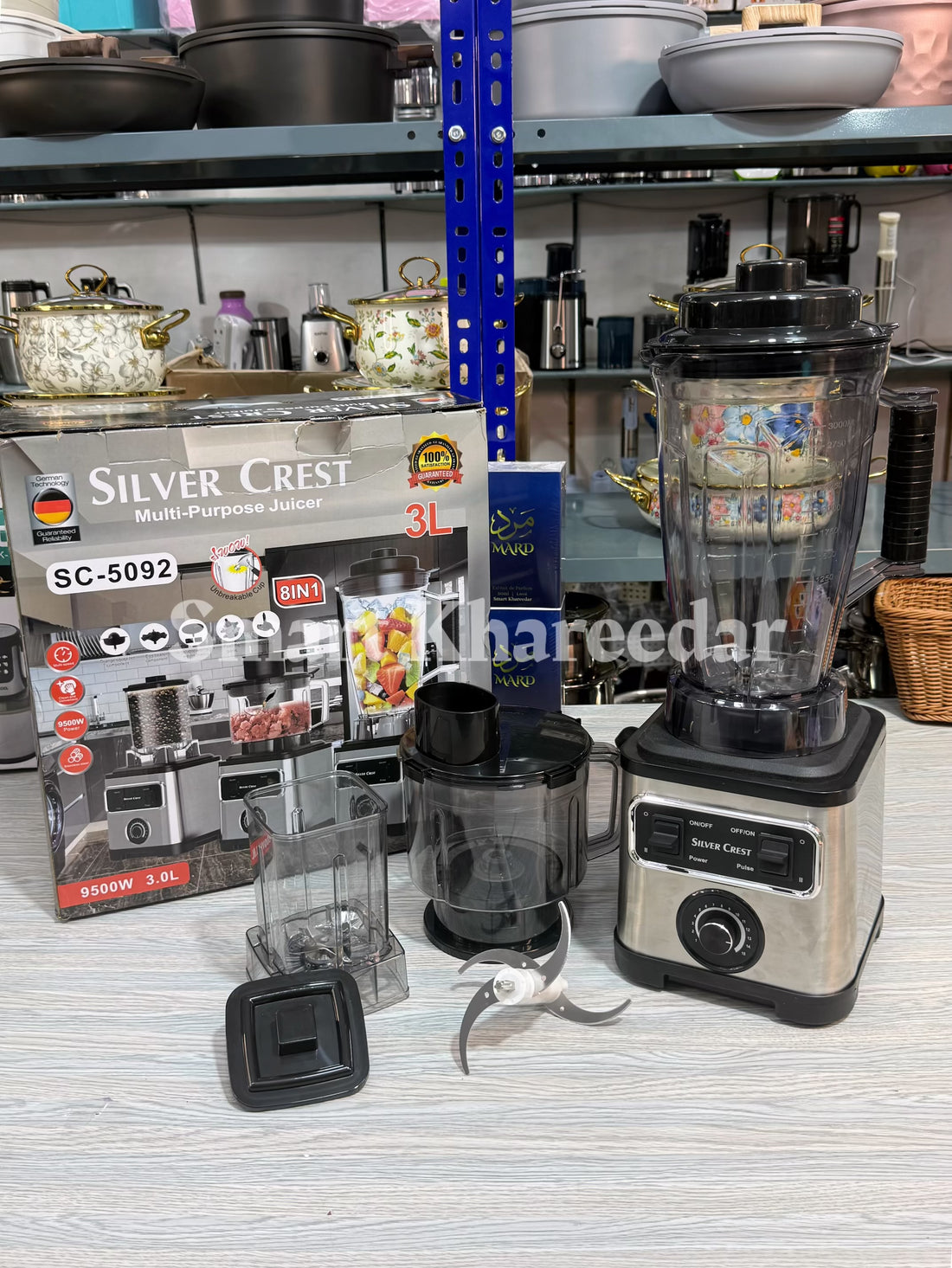 Silver Crest 8-in-1 Multipurpose Blender Set | 3L Jug | 9500W | SC-5092