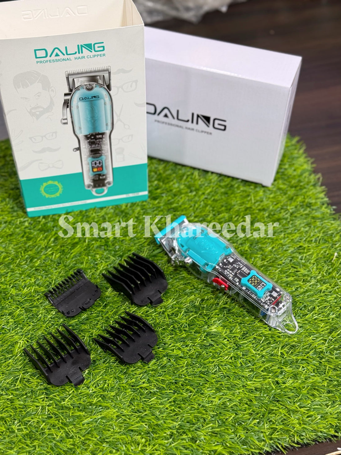 DALING (original) DL-1539 Full Transparent Visible Professional Hair Clippers Trimmer 180 min Runtime 5 Length Settings