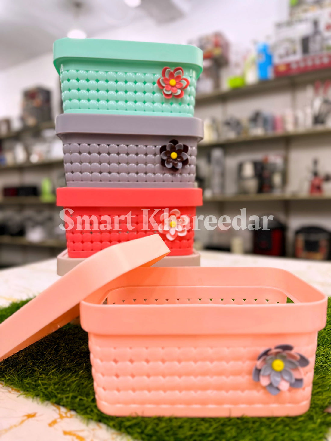 Colorful Homeket Organizer Flower Basket - Smart Khareedar