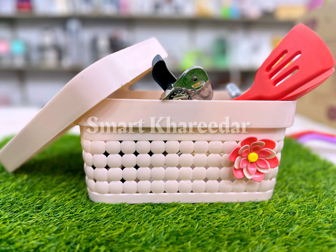 Colorful Homeket Organizer Flower Basket - Smart Khareedar