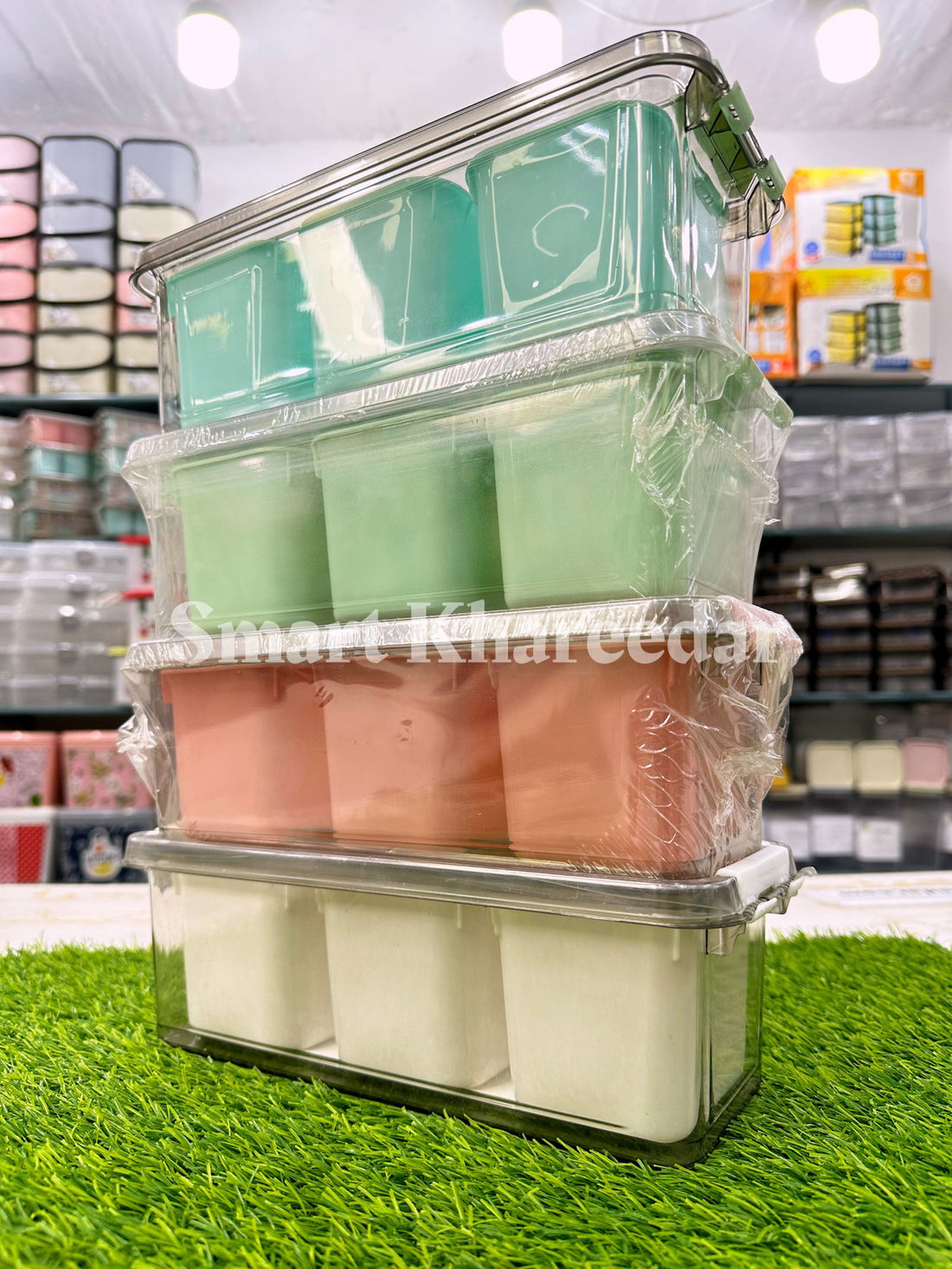 Colorful Spice Organizer Tray with Lid - 3-Portion - Smart Khareedar
