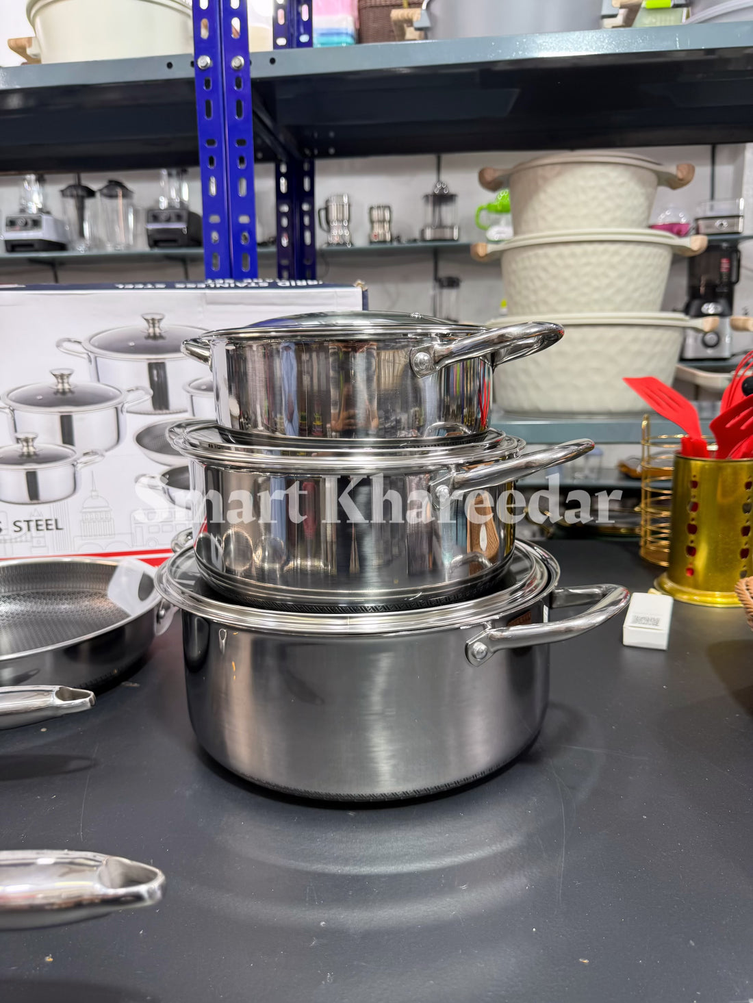 Honeycomb LaserCut Hybrid Stainless Steel Cookware Set | Uniform Thermal Conductivity