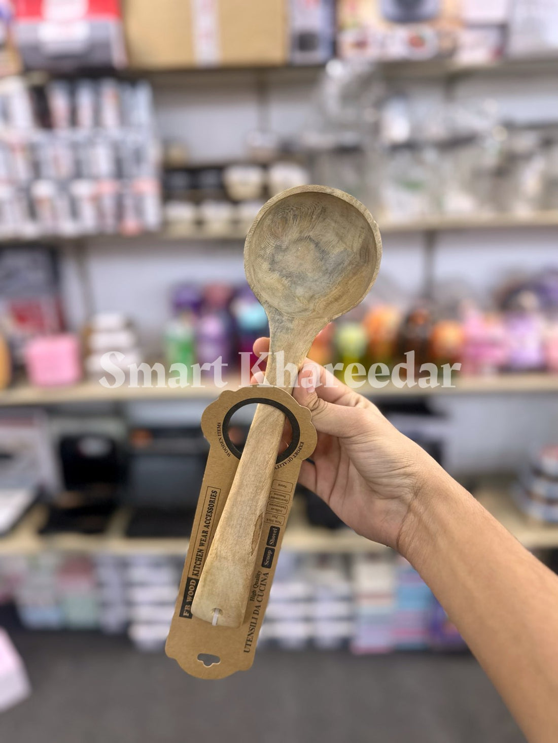 Wooden Deep Cooking Spoon | Indian Doi