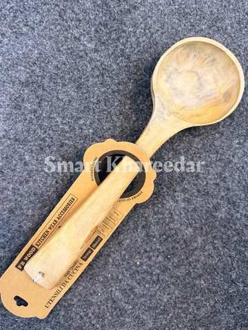 Wooden Deep Cooking Spoon | Indian Doi