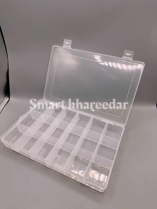 18 Portion Unbreakable Plastic Jewellery Tray | Cufflink Box