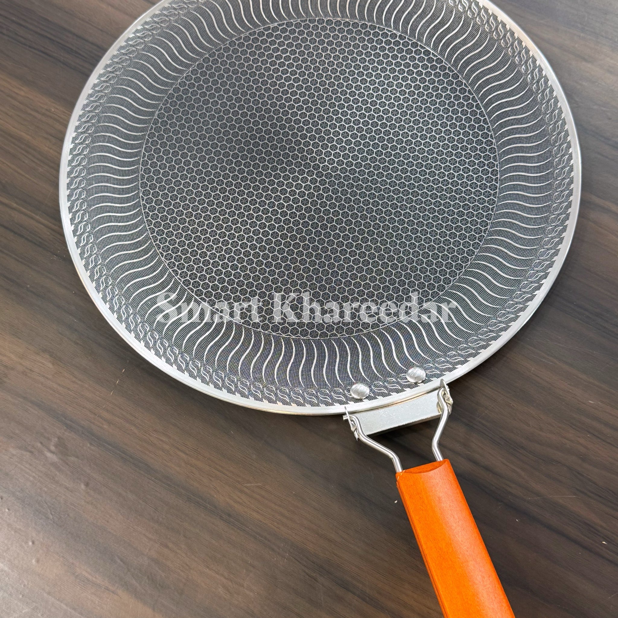 Wooden Handle 38cm Honeycomb LaserCut TAWA