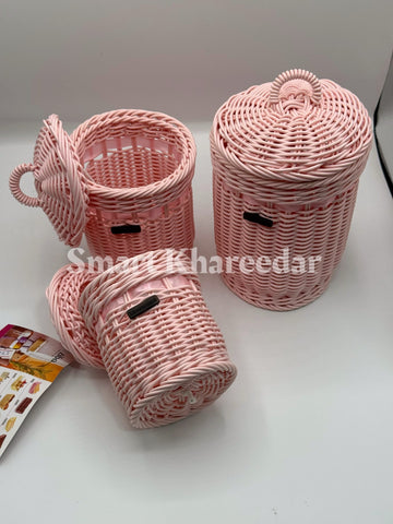 Set of 3 Ziba Sazan Borna Wicker Basket