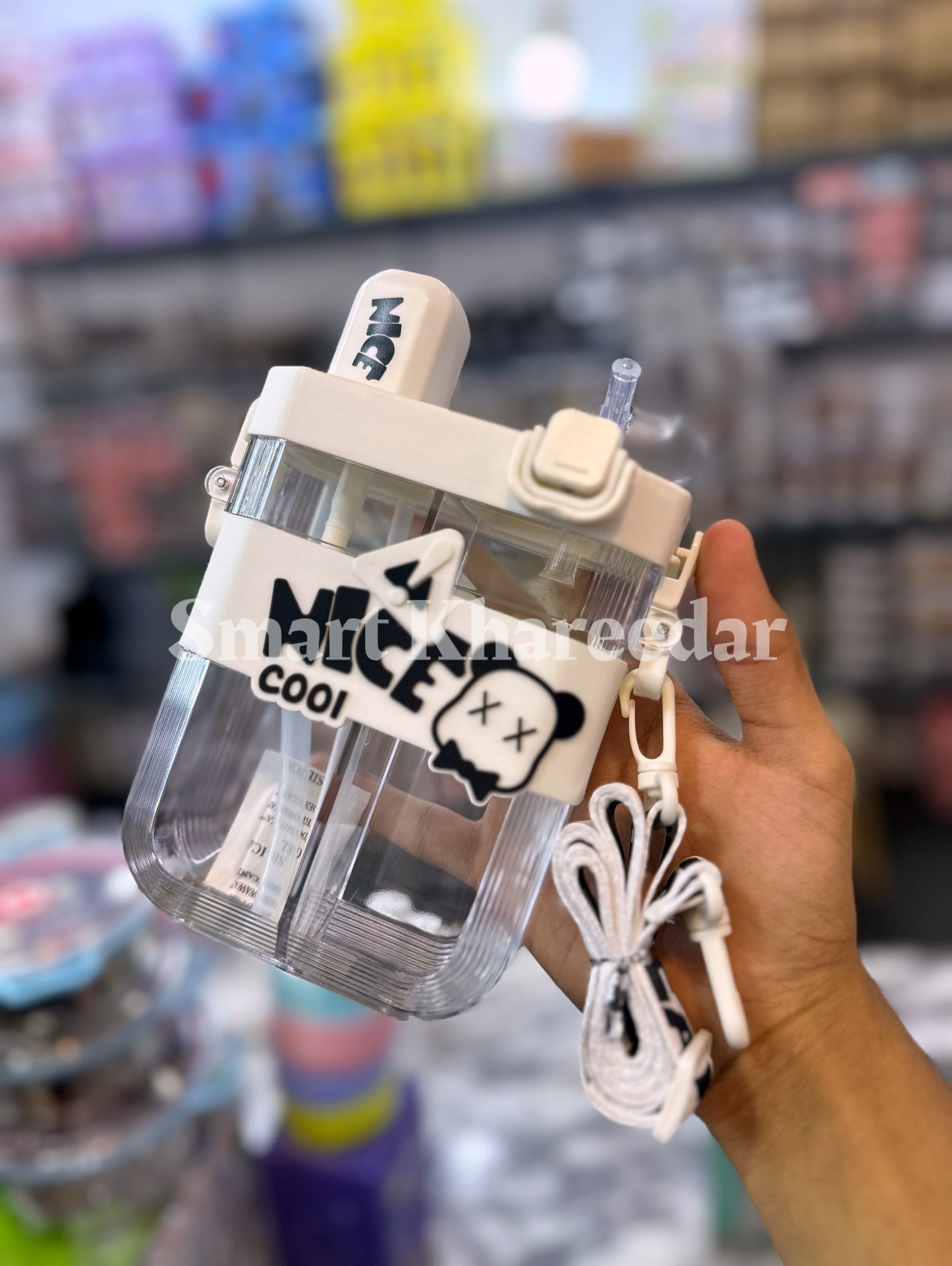 NoteBook Acrylic Sipper + Water Bottle with Strap