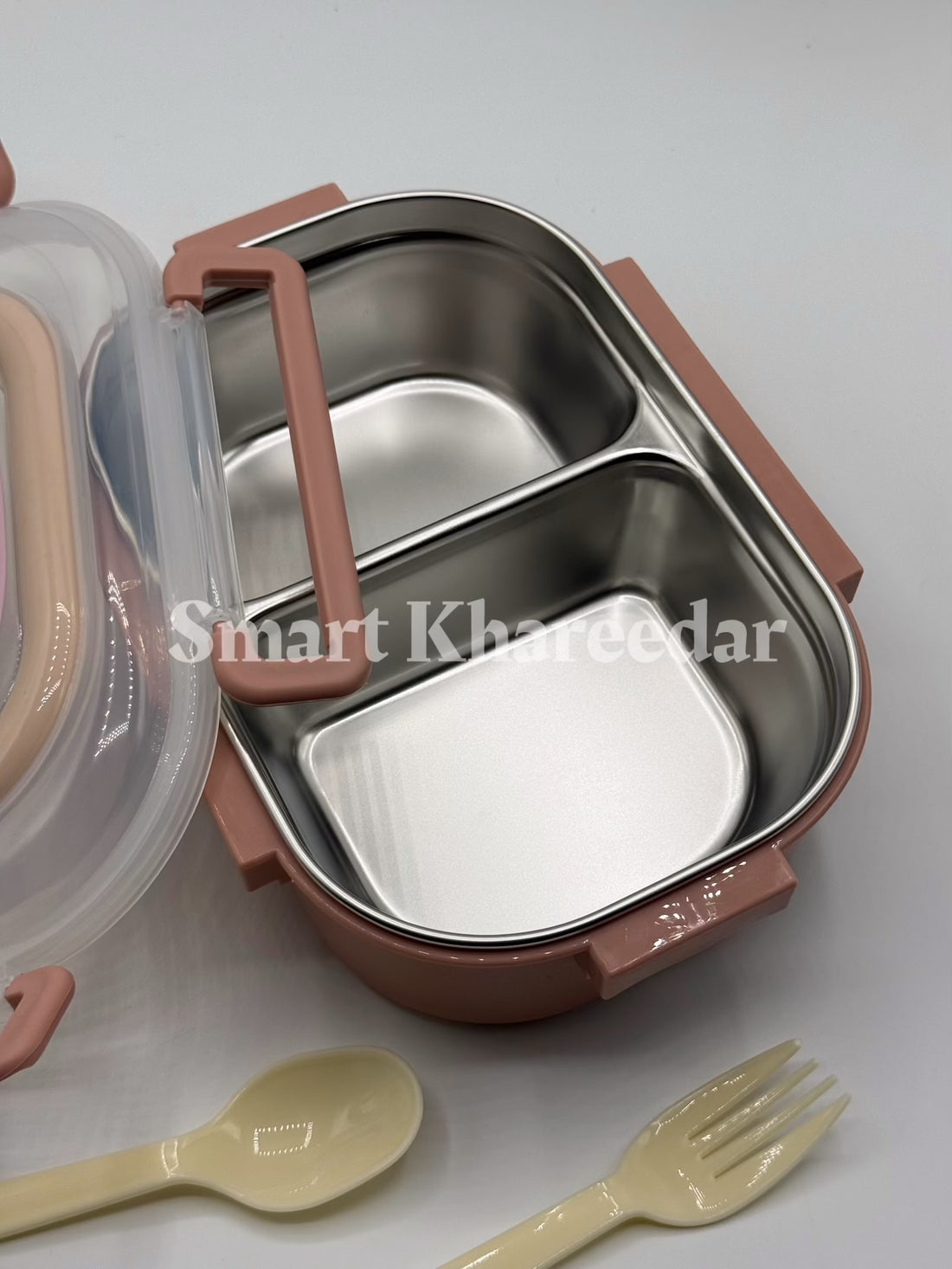 Cute-Bear 2 Section Stainless Steel Kids Lunch box | Airtight
