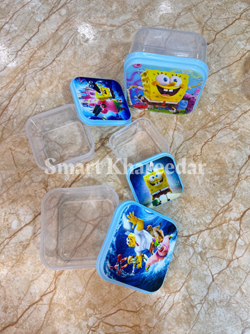4pc Airtight Character Plastic Bowl Set
