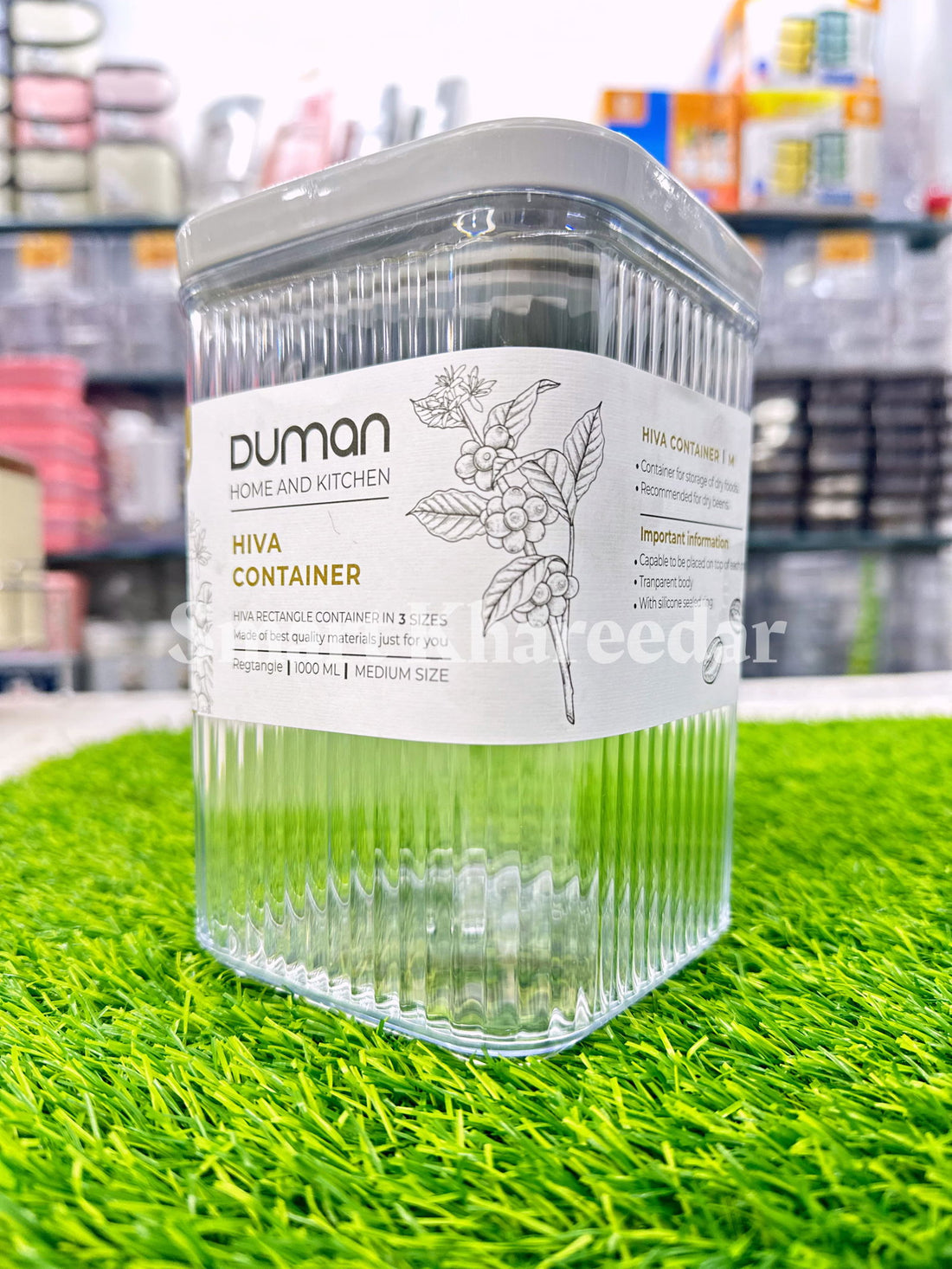 Duman 1kg  Acrylic Airtight Jar - Smart Khareedar