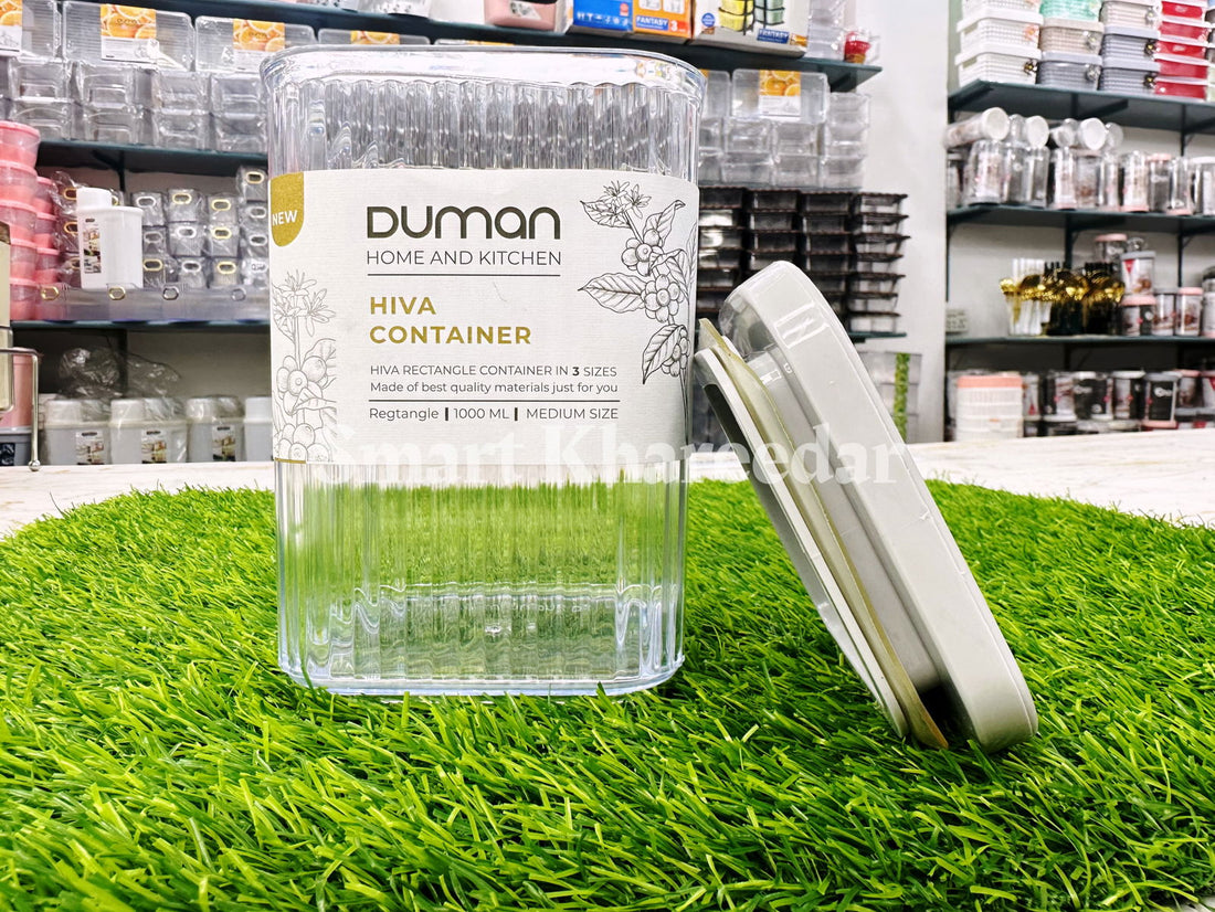 Duman 1kg  Acrylic Airtight Jar - Smart Khareedar