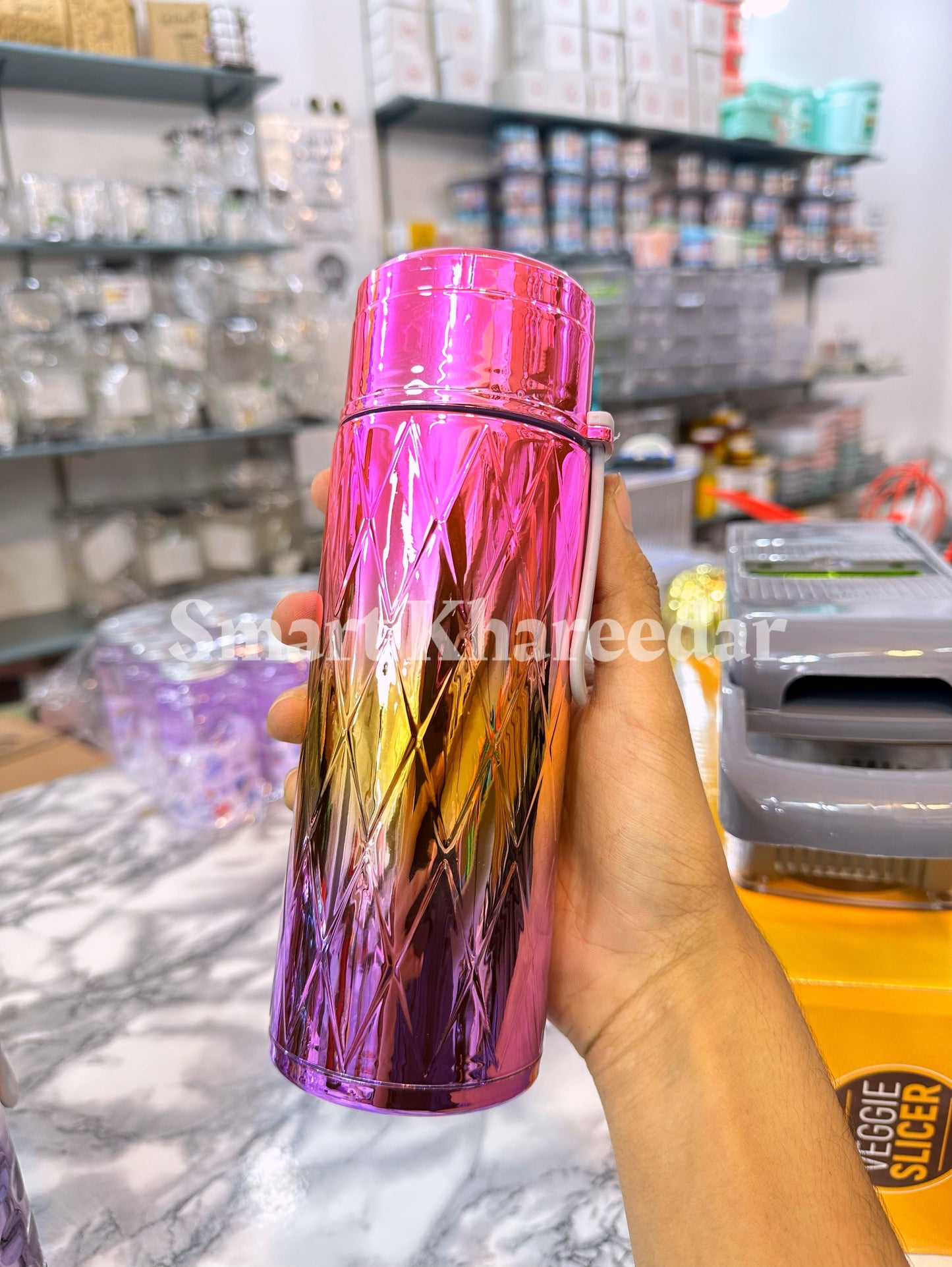 Beautiful Glass 500ml Water Bottle | Multicolor