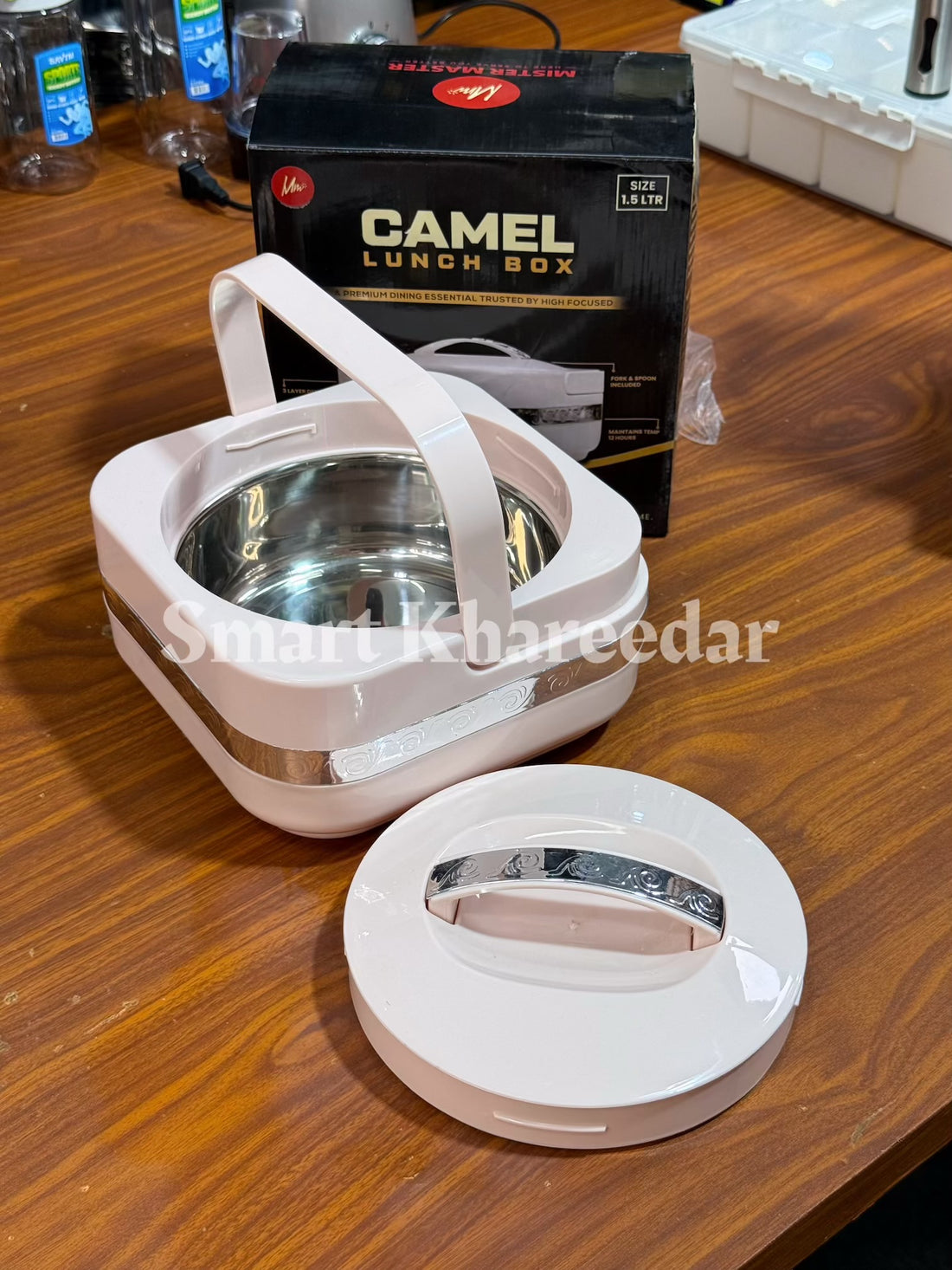 Camel 1.5L Airtight Stainless Steel Hot&Cool Lunch Box Hotpot | with Cutlery and Handle