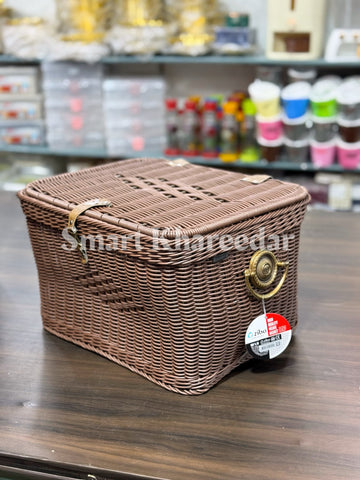 Ziba Vintage Style Wicker Picnic Basket - Weave Basket
