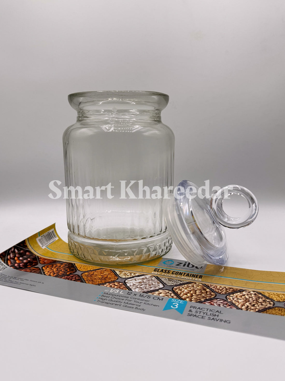 1kg Ziba Glass Canister Jar - Size 3