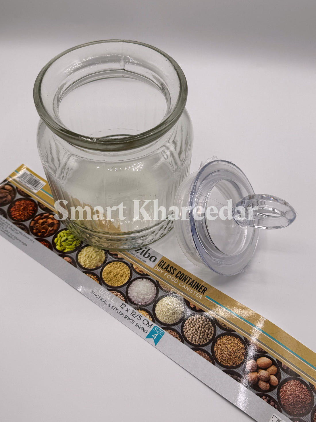 1/2kg  Ziba Glass Canister Jar - Size 2