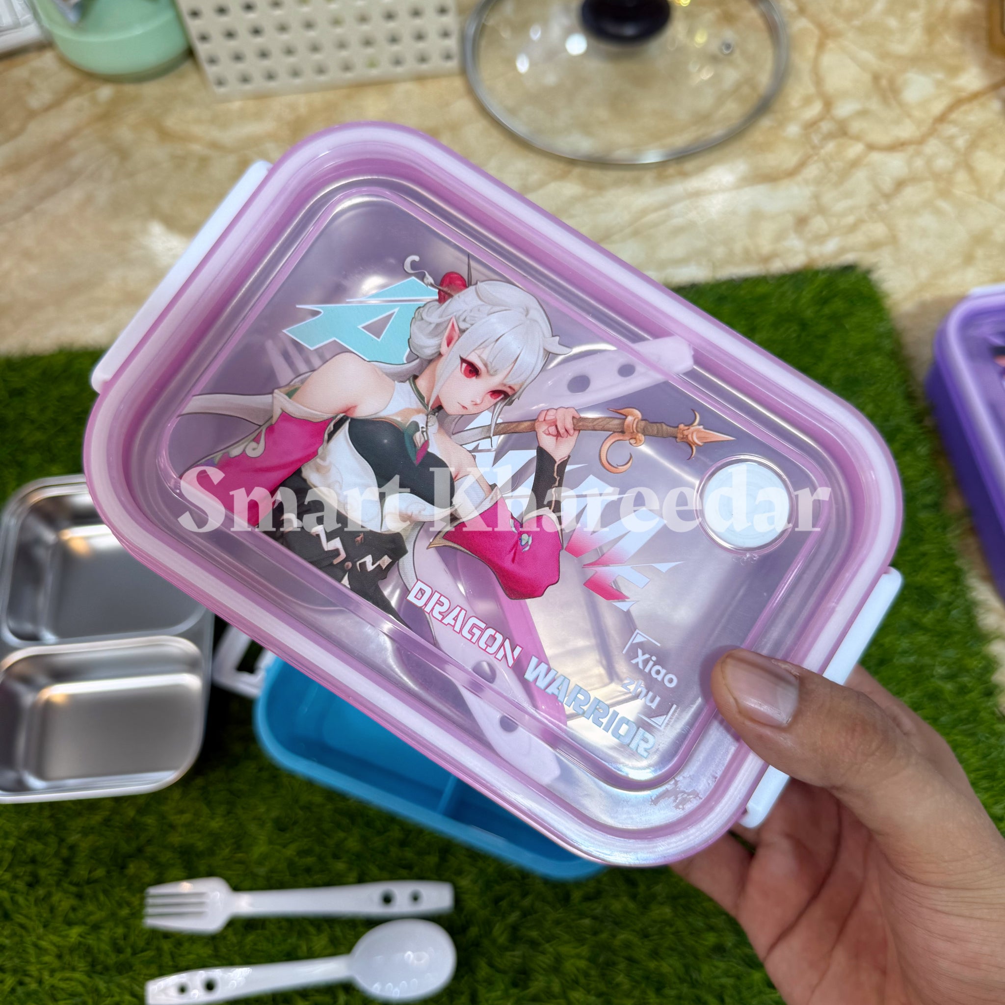 Hot & Cool Stainless Steel Banto Lunch Box with Cutlery and Sauce Bowl