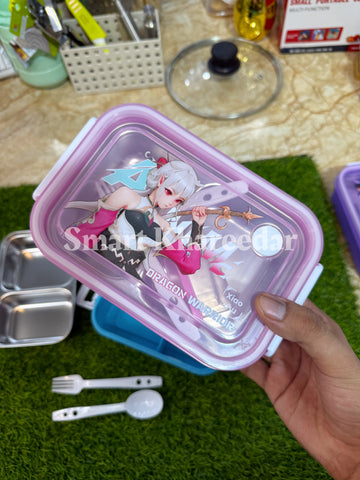 Hot & Cool Stainless Steel Banto Lunch Box with Cutlery and Sauce Bowl