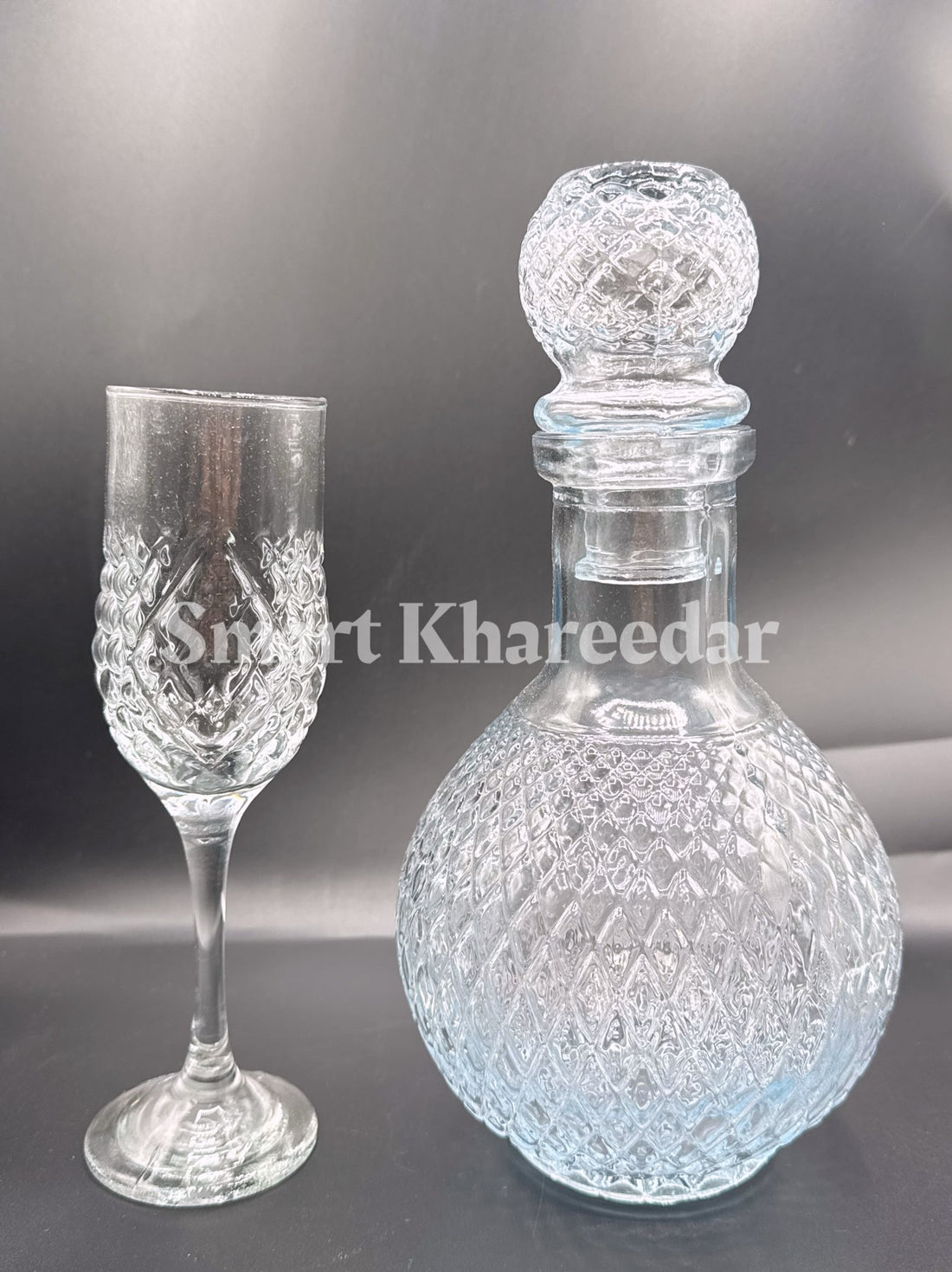 Antique Crystal Clear Glass Water Set