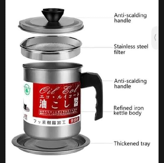 Oil Filter Pot Oil Strainer Pot Stainless Steel Grease Strainer Oil St