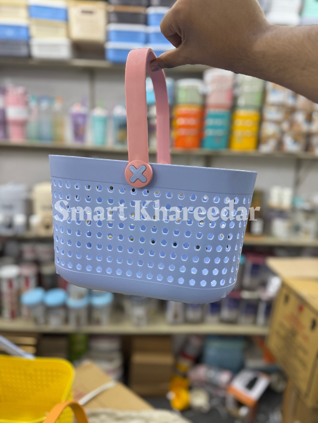 Multifunction 5kg Colored Storage Basket | Organizer Tokri with Handle