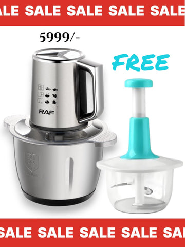 RAF 3L Electric Meat CHOPPER R.7032 + 🥩FREE Hand Chopper 2L 🆓