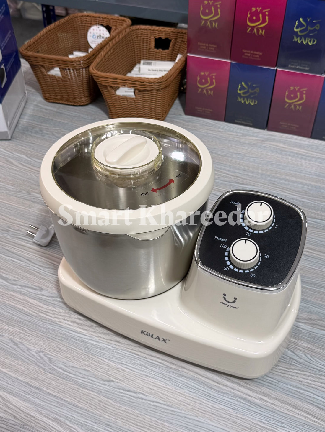 KOLAX Electric Dough Maker 1000W,7L Kneading and Fermenting Mixer Machine,Adjustable Time, Stainless Steel Bowl | Made in Germany Stand Mixer