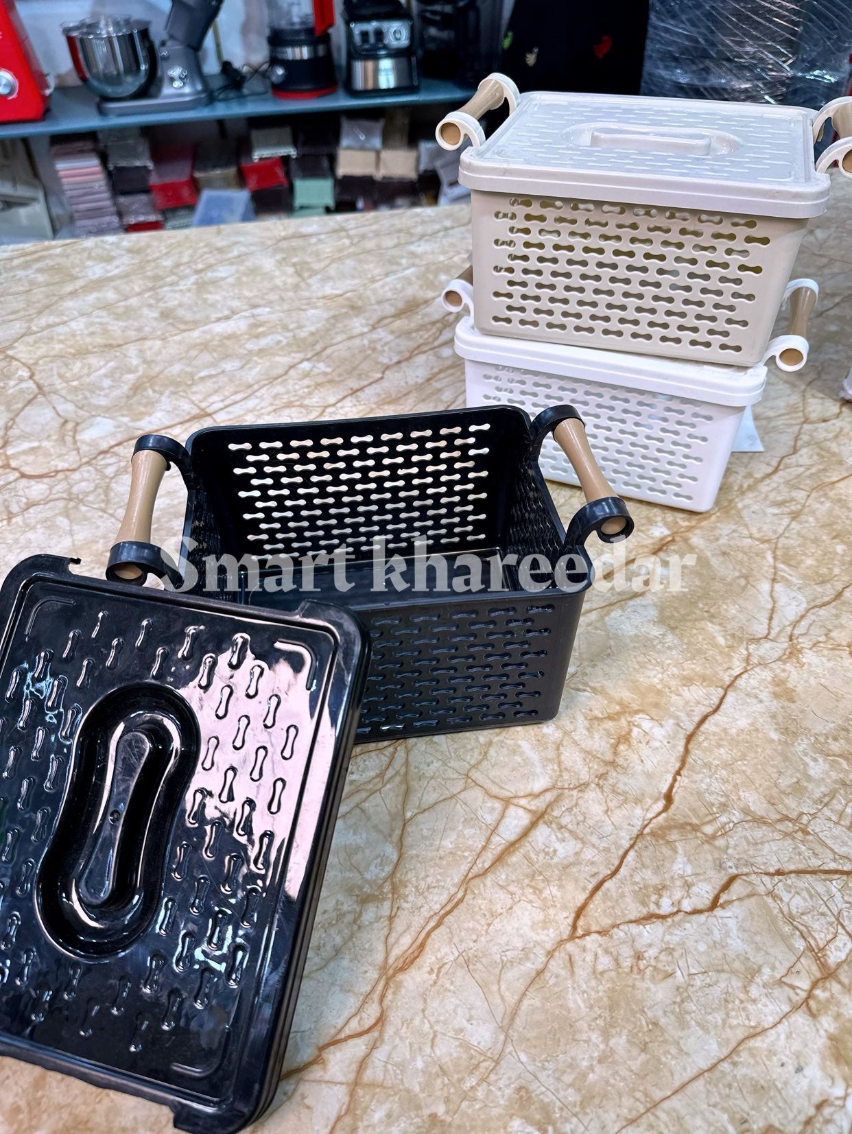 1.5kg Double Handle Basket with Lid [Small]