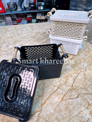 1.5kg Double Handle Basket with Lid [Small]