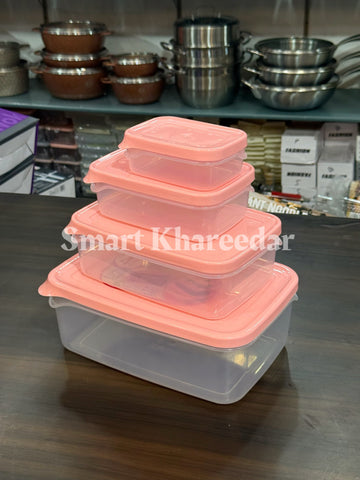 Ashkhan 4pc Airtight Jumbo Plastic Container Set - Bowl Set