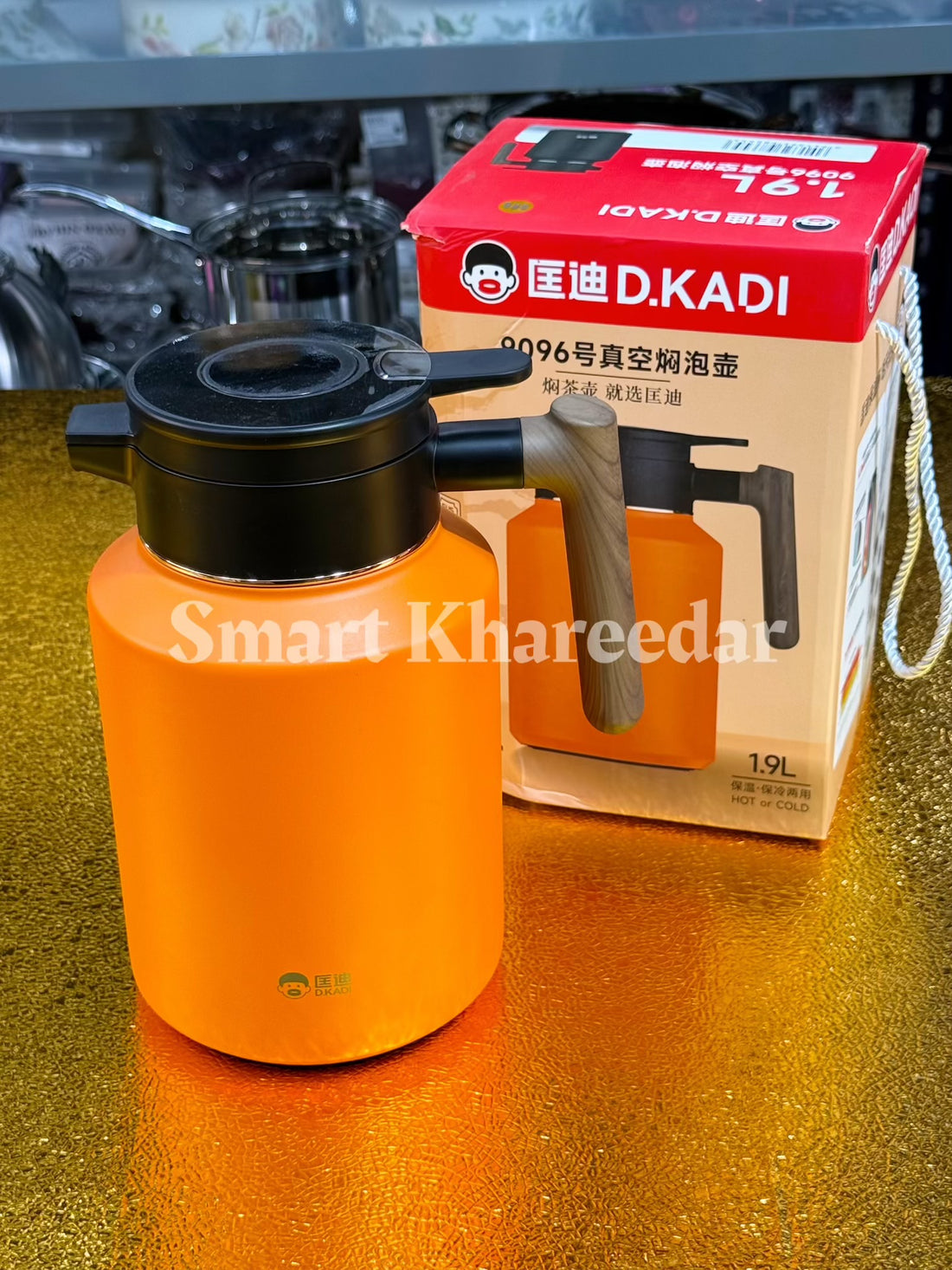 Orange 1.9L 24Hours Hot & Cool Thermos | Double Insulation Stainless Steel Flask