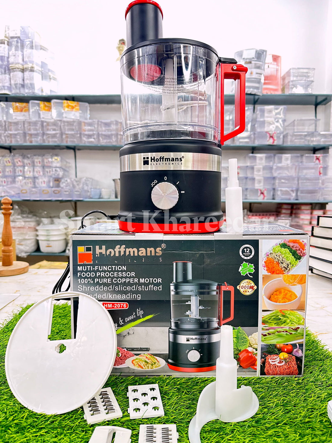 Hoffman's Multifunction Food Processor CHOPPER | Slicer | Shredder | Crusher | Gratter | Kneader - Smart Khareedar