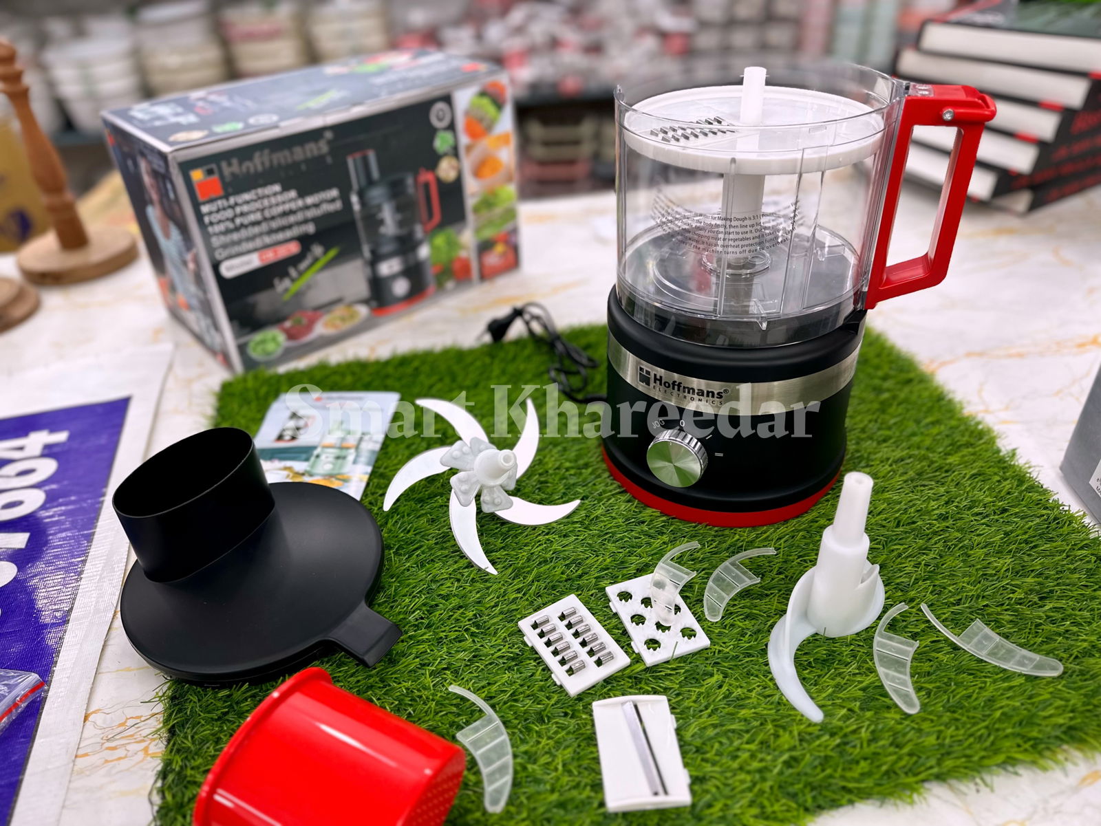 Hoffman's Multifunction Food Processor CHOPPER | Slicer | Shredder | Crusher | Gratter | Kneader - Smart Khareedar