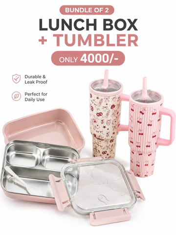 COMBO DEAL Lunch Box + Tumbler in 4000/- with FREE DELIVERY