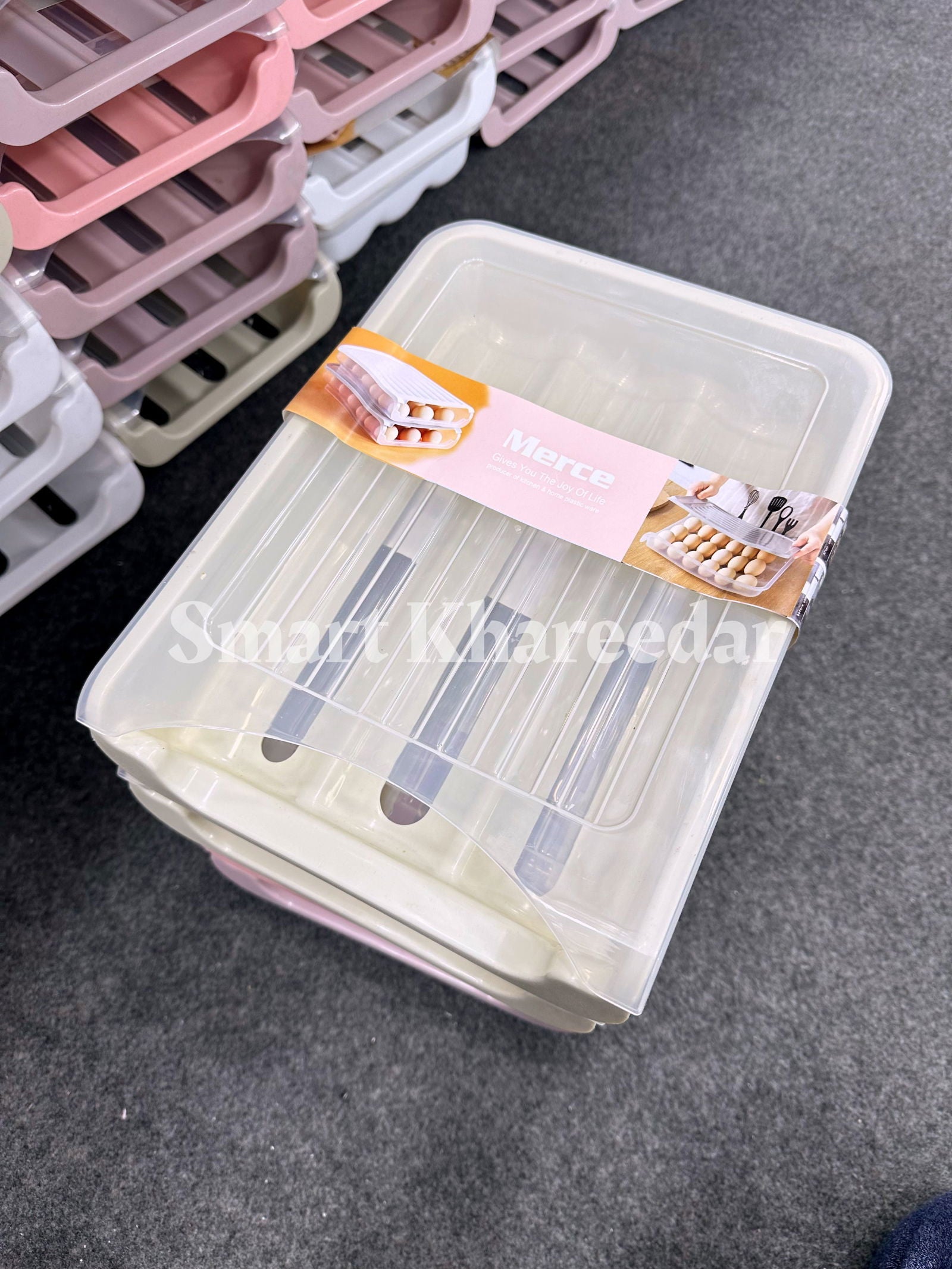 Merce Egg Organiser Tray with Lid - Smart Khareedar