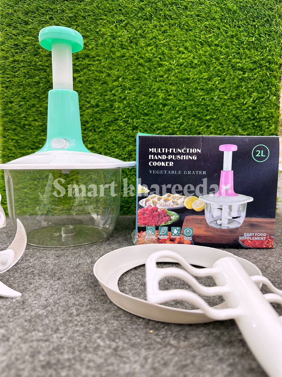 Multifunction Hand Push Chopper 2L - Smart Khareedar