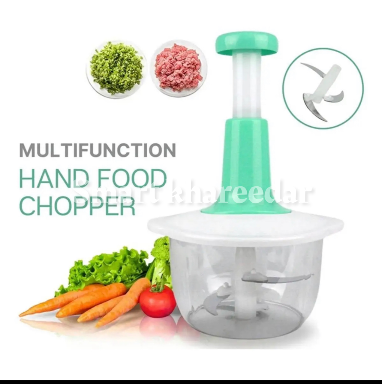 Multifunction Hand Push Chopper 2L - Smart Khareedar