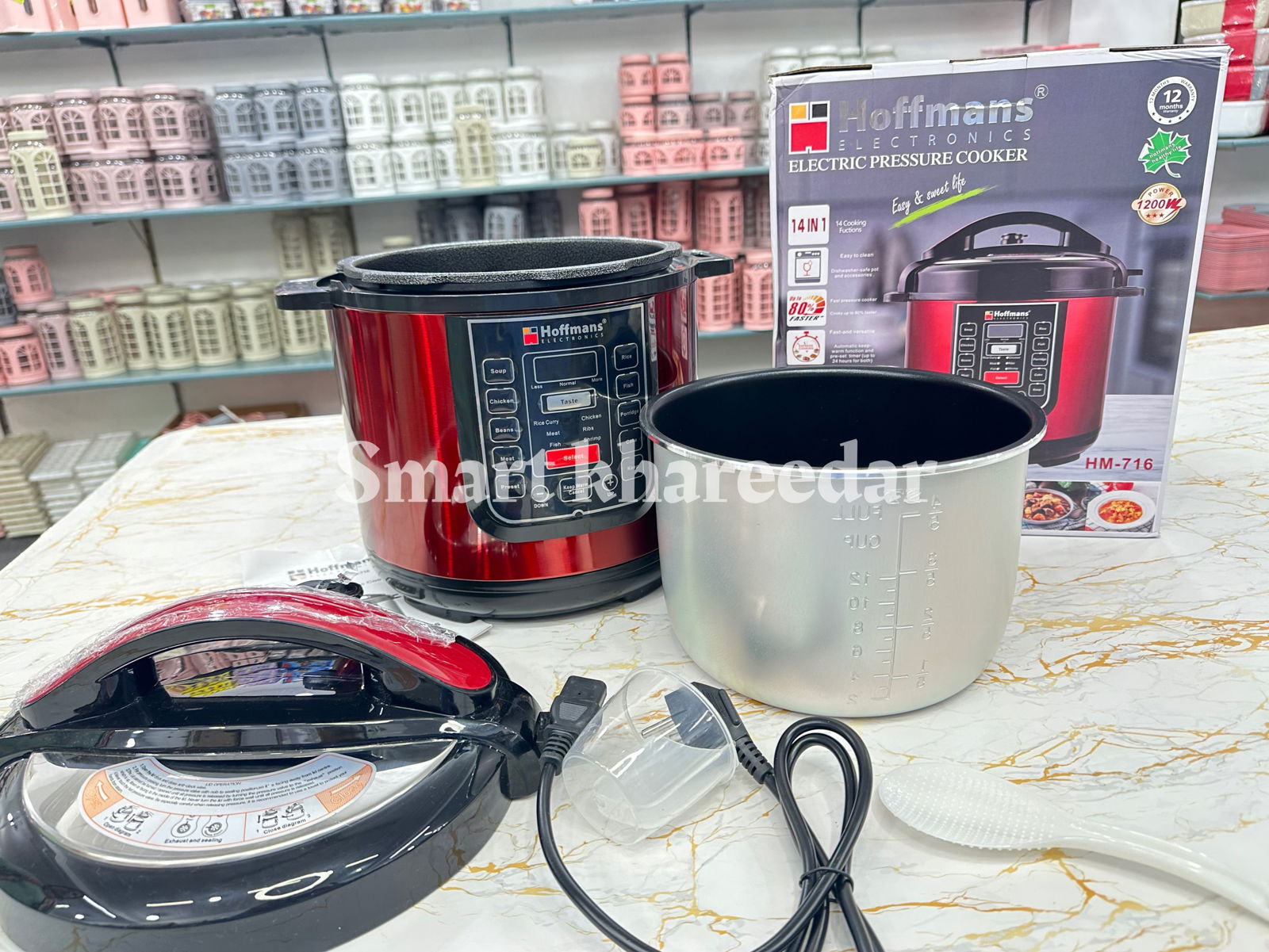 Original Hoffman's 14in1 Electric Pressure Cooker 6.5L [HM-716] - Smart Khareedar