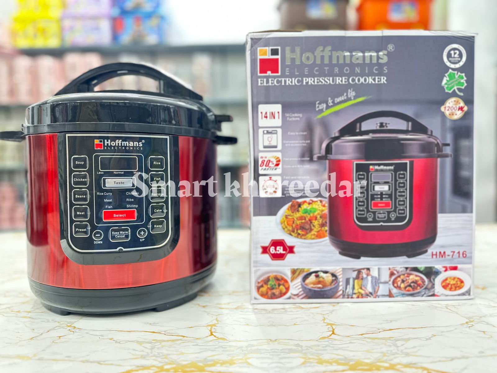 Original Hoffman's 14in1 Electric Pressure Cooker 6.5L [HM-716] - Smart Khareedar