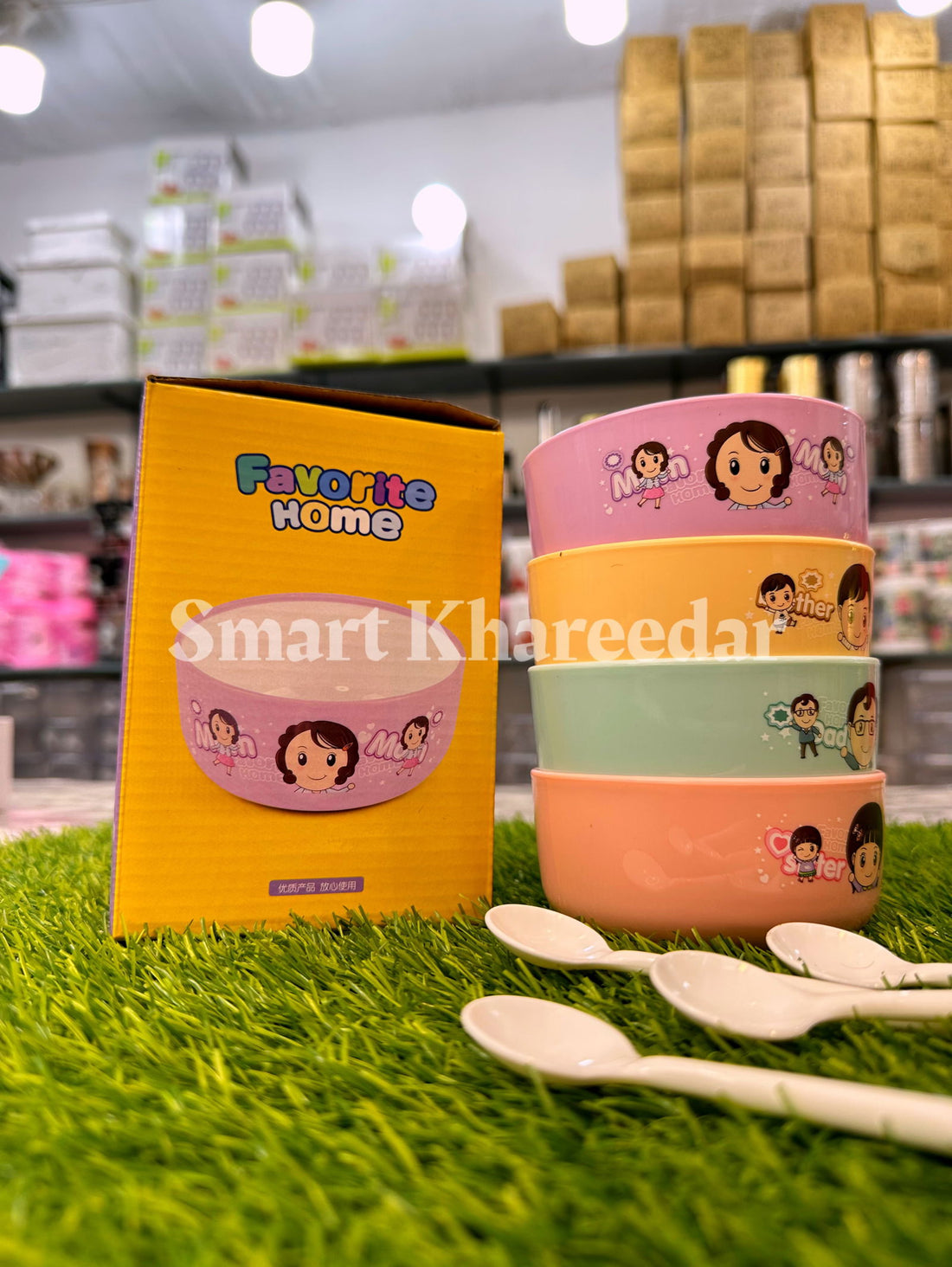 Pack of 4 BABY Bowls with Spoons [Fav Home] - Smart Khareedar