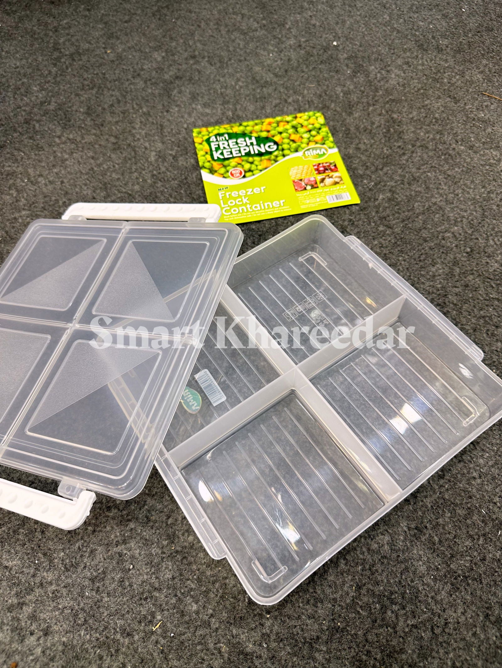 Rima 4 section Freezer Tray with Lock | Freezer Box - Smart Khareedar
