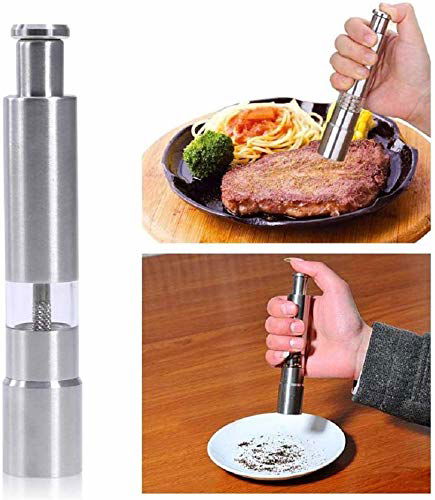 Salt & Pepper Mill And Grinder - 18Cm - Silver - Smart Khareedar
